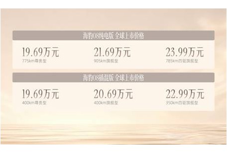 19.69万元起售价百万级体验！30万以内最全能的旗舰家轿比亚迪海豹08上市